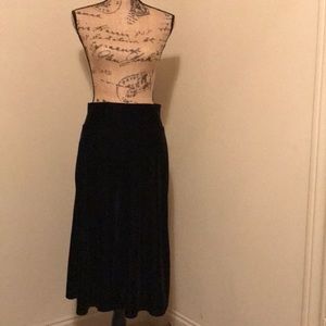 Black Velvet Gaucho Capri Pants